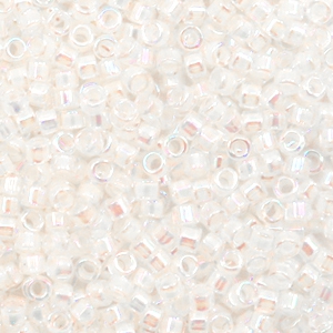 Miyuki beads delica's 11/0 Pale Peach Lined AB Crystal