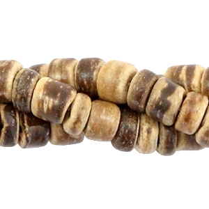 Coconut beads disc 5-6mm Light brown (natural colour coconut)