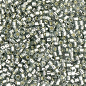 Miyuki beads delica's 11/0 Silverlined Light Gray DB-48