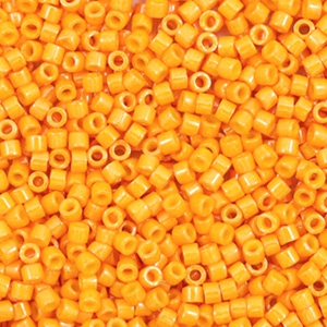 Miyuki beads delica's 11/0 Opaque Dyed Squash Orange DB-651