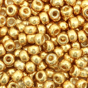 Miyuki seed beads 6/0 Duracoat Galvanized Gold 6-4202