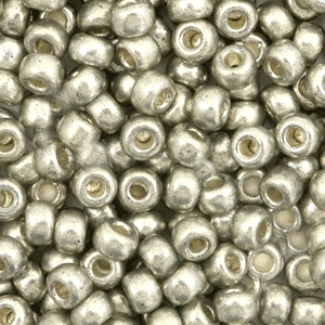 Miyuki seed beads 6/0 Duracoat Galvanized Light Pewter Silver 6-4221