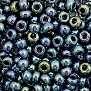 Miyuki seed beads 6/0 Metallic Iris Gunmetal 6-456