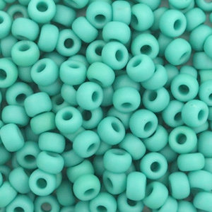 Miyuki seed beads 6/0 Opaque Matte Turquoise Green 6-412f