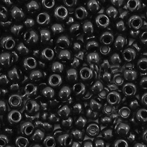 Miyuki seed beads 8/0 Opaque Black 8-401