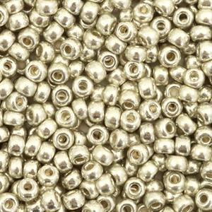 Miyuki seed beads 8/0 Duracoat Galvanized Silver 8-4201