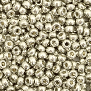 Miyuki seed beads 8/0 Duracoat Galvanized Light Pewter Silver 8-4221