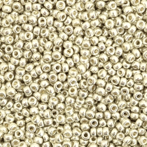 Miyuki seed beads 11/0 Duracoat Galvanized Silver 11-4201