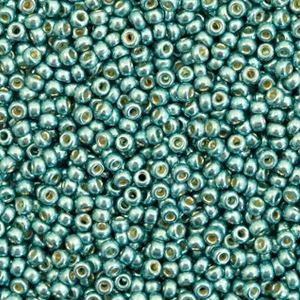Miyuki seed beads 11/0 Duracoat Galvanized Sea Foam Green 11-4217