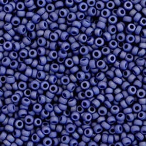 Miyuki seed beads 11/0 Opaque Matte Luster Cobalt Blue 11-2075