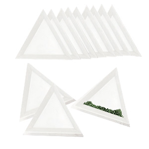 Jewellery display triangle bead trays White
