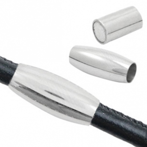 Stainless Steel findings magnetic clasp &Oslash;3mm Antique Silver