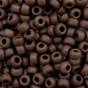 Miyuki seed beads 6/0 Opaque Matte Chocolate Brown 6-409F