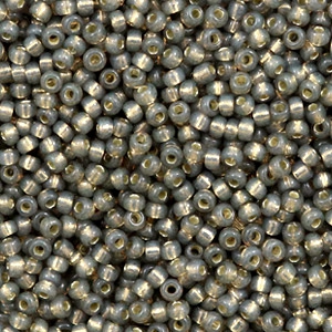 Miyuki seed beads 11/0 Silverlined Alabaster Dyed Rustic Grey 11-650