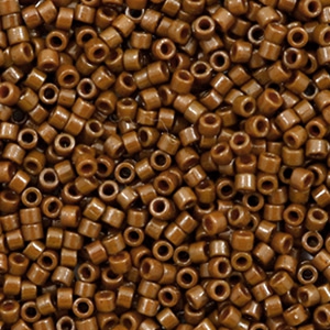 Miyuki beads delica's 11/0 Duracoat Opaque Dyed Cognac Brown DB-2142