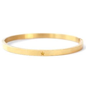 Stainless steel bracelets with star Gold