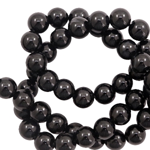 Natural stone beads Chalcecony (Quartz), Onyx and Agate 8mm Black