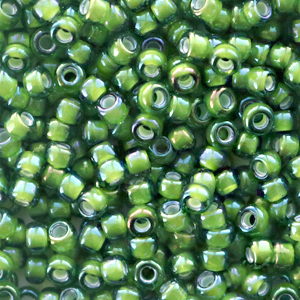 Miyuki seed beads 8/0 Fancy Lined Soft Chartreuse Green 8-3764