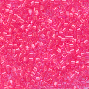 Miyuki beads delica's 11/0 Transparent Dyed Bubble Gum Pink DB-1308