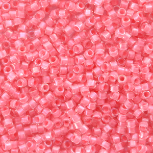 Miyuki beads delica's 11/0 Coral Lined Luster Crystal Pink DB-70