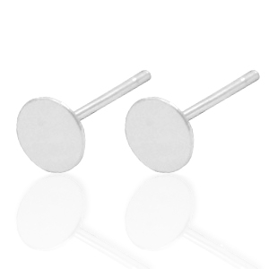 925 Silver findings earpins 5mm Silver