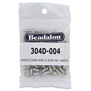 Beadalon Spring Cord End 2.2mm Silver