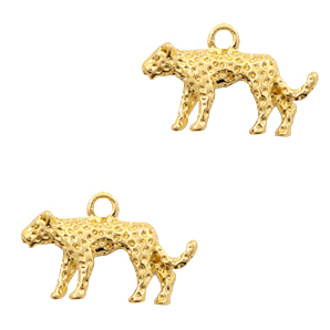 Metal charms leopard Gold (nickel free)
