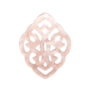 Resin pendants rhombus baroque Delicacy Rose