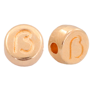 DQ European metal letter beads &szlig; Rose Gold (nickel free)