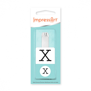 ImpressArt letter stamps Monogram Uppercase X 10mm Silver