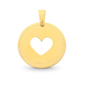 Stainless steel charms 12mm heart Mix&Match Gold