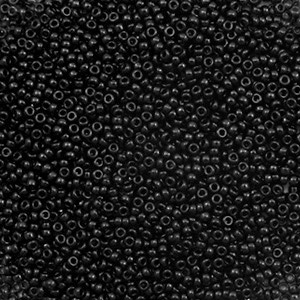 Miyuki seed beads 15/0 Opaque Black 15-401 
