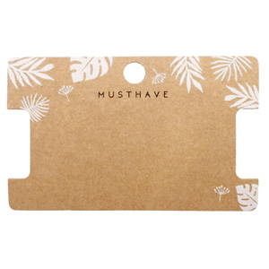 Jewellery cards 'musthave' Leaves Brown