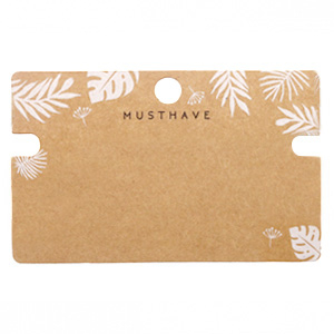 Jewellery cards 'musthave' Leaves Brown