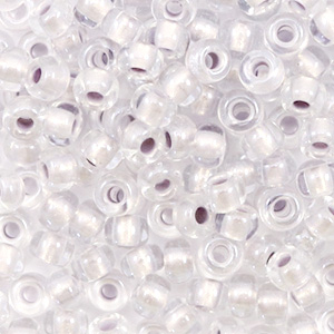 Miyuki seed beads 6/0 Pearlized Effect Silver 6-4613