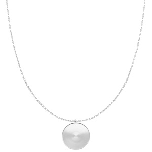Polaris Steel necklace with setting for 20mm cabochon Silver