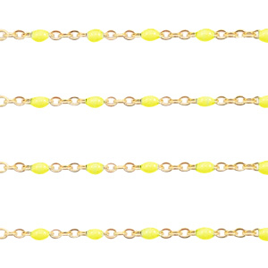 Stainless steel findings belcher chain 1mm Yellow-Gold
