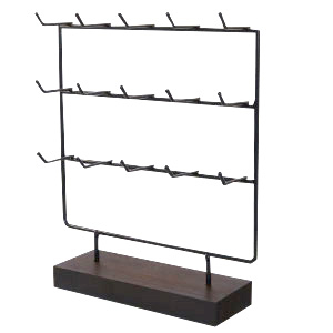 Jewellery display for jewellery cards Black-Dark Brown