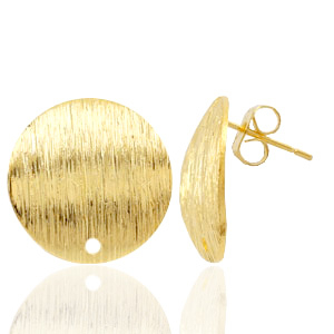 Findings TQ metal earrings 18mm 1 eye Gold