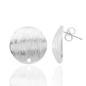 Findings TQ metal earrings 15mm 1 eye Antique Silver
