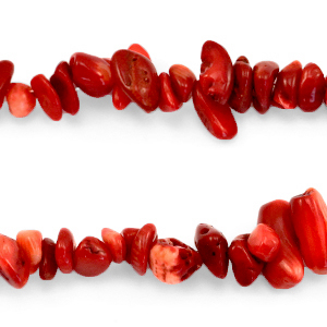 Chips stone beads Siam Red