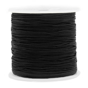 Macram&eacute; bead cord 0.8mm Black