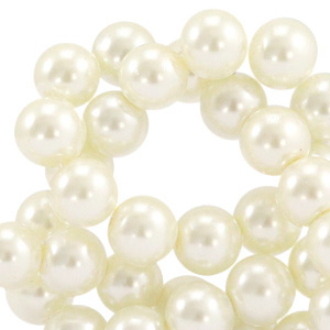 Top quality Glass pearls 6mm Off White