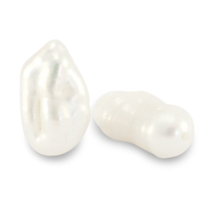 BQ Freshwater pearls irregular high luster Natural White