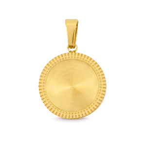 Polaris Steel charm with setting for 12mm cabochon Gold