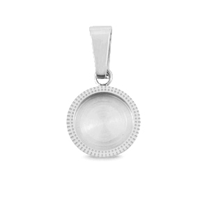 Polaris Steel charm with setting for 7mm cabochon/Swarovski SS34 Silver