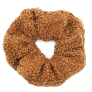 Scrunchie teddy hair tie Brown