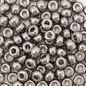 Miyuki seed beads 6/0 Plated Nickel Anthracite 6-190