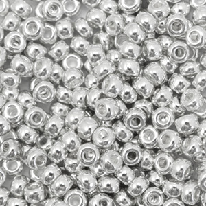 Miyuki seed beads 8/0 Bright Sterling Plated Silver 8-961