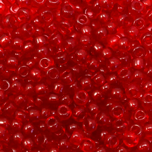 Miyuki seed beads 8/0 Transparant Ruby Red 8-141